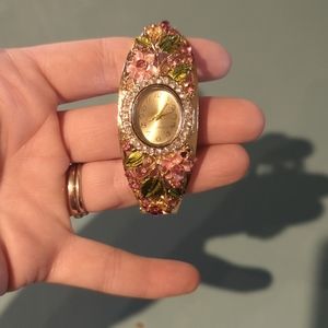 Jeweled bracelet watch